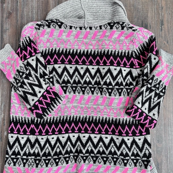 Cat & Jack Gray and Pink Fair Isle Cardigan Size XL (14/16) - Picture 11 of 11